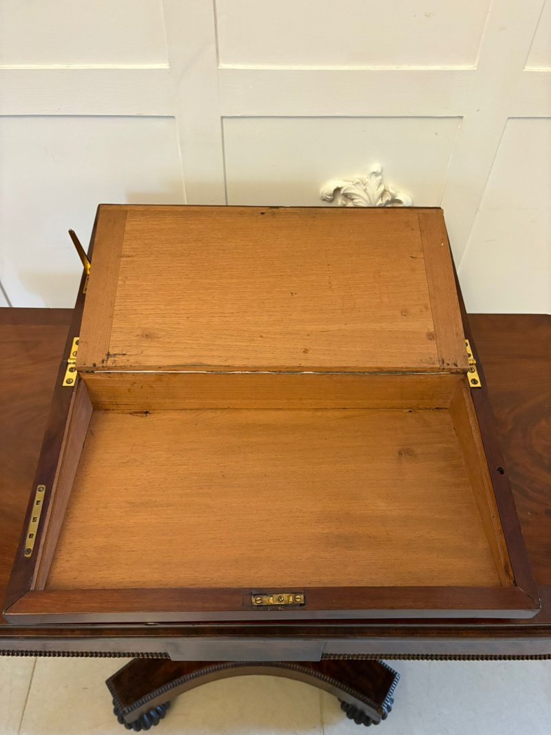 Fine Quality Antique George III Figured Mahogany Writing Box